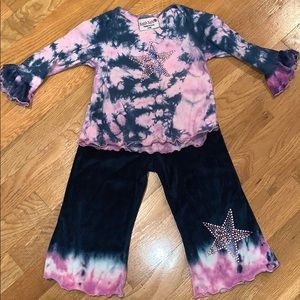 Kash Ten 24 months 2 piece tie dye set